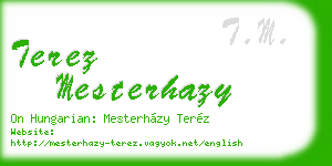 terez mesterhazy business card